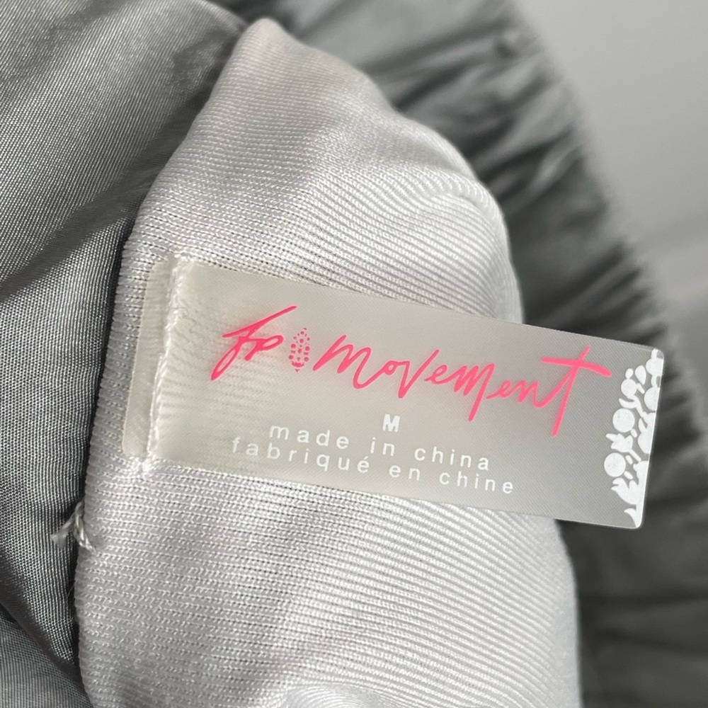 Free People Movement "The Way Home" High Waist Running Shorts in Gray/Silver M - Picture 11 of 14